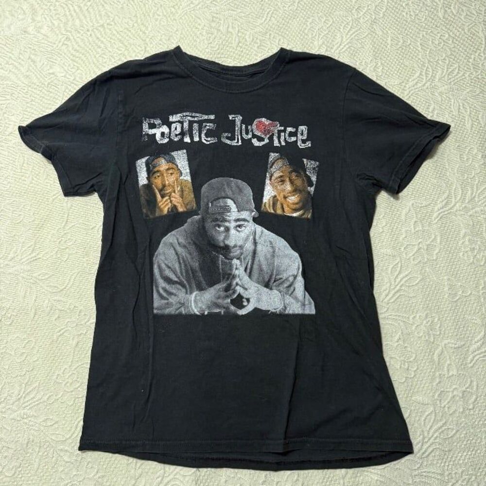 Poetic Justice Tupac Shakur 2Pac Graphic Movie T-Shirt Size M